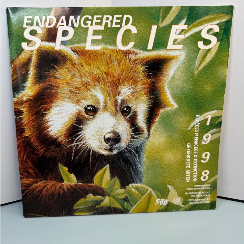 1998 Endangered Species Stamp Collection Album United Nations MNH Stamps